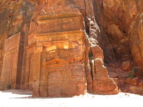 Ruins in mountains, Petra, Jordan, Middle east