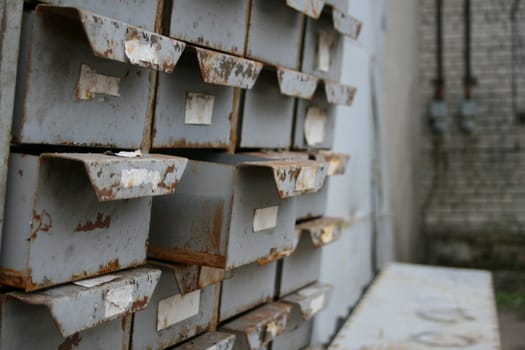 Old abandoned drawers