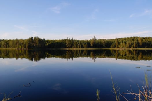 A peaceful silent lake in Värmland, Sweden.