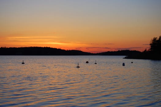 A bay after sunset in the srchipelago of Stockholm.