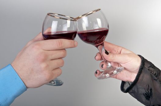 Young couple celebrates Christmas