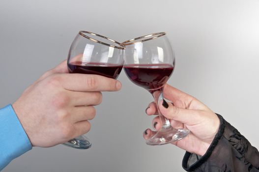Young couple celebrates Christmas