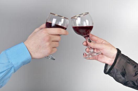 Young couple celebrates Christmas