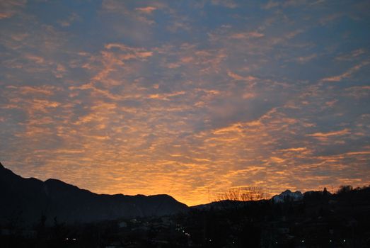A sunset above Valsugana Valley