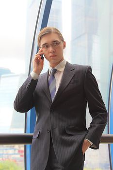 Portrait of the young successful businessman