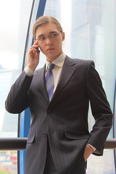 Portrait of the young successful businessman