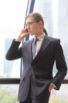 Portrait of the young successful businessman