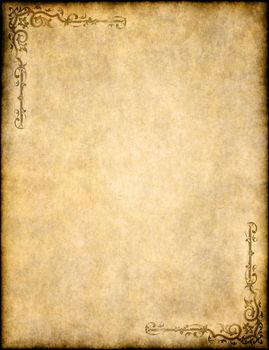 great background of old parchment paper texture with ornate design