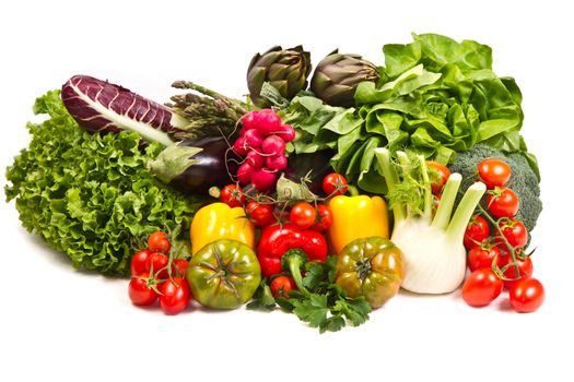 fresh vegetable isolated on white background