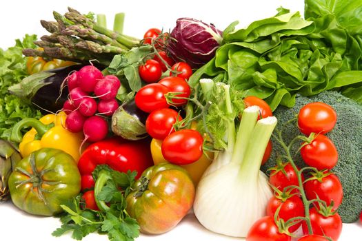 fresh vegetable isolated on white background