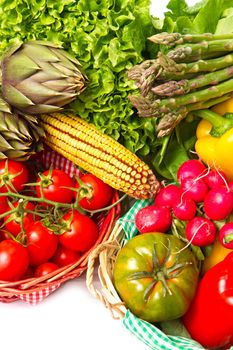 fresh vegetable isolated on white background