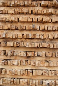 A pile of cut wood for construction ( texture, background, pattren)