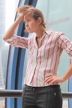 Panic and stress at the business woman