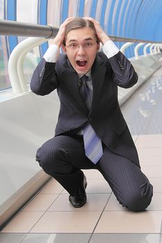 Panic and stress at the business man