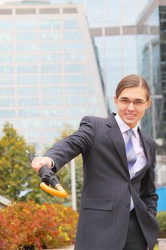 Portrait of the young successful businessman