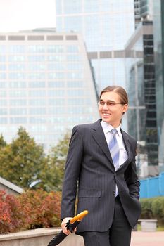 Portrait of the young successful businessman