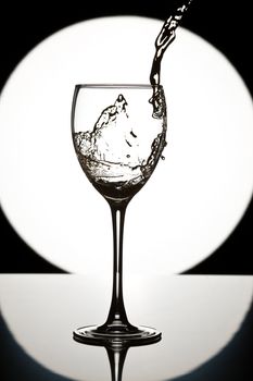 food series: pouring white wine in the glass
