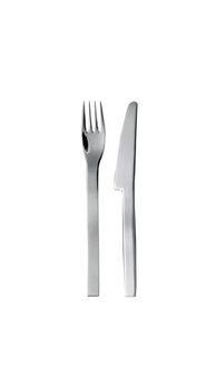 fork and knife isolated on white