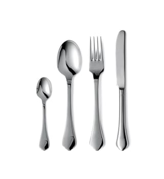 Fork spoon and knife isolated