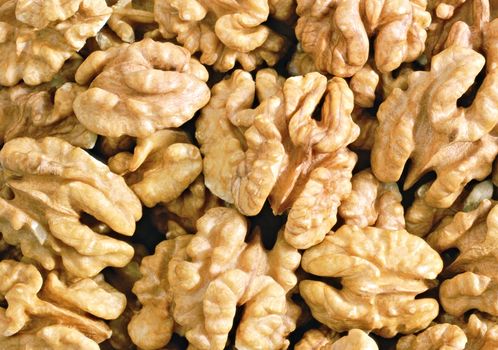 macro view of walnuts