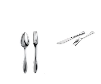 Fork, spoon and knife isolated