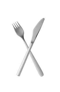 Fork and knife isolated