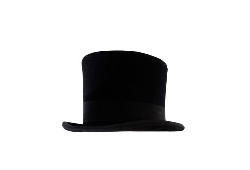 Black magic hat isolated on a white background