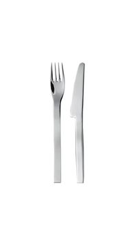 fork and knife isolated on white