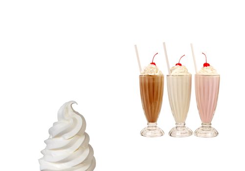 Soft ice-cream top close-up