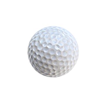 Golf ball isolated on a white background