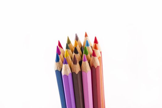 colored pencils - isolated on the white background