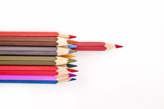 colored pencils - isolated on the white background