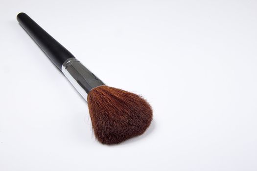 black cosmetic brush isolated
