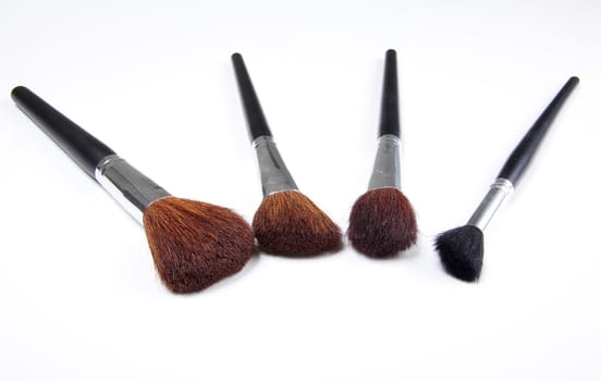 Professional make up and powder brushes
