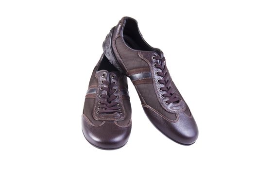Brown suede men shoes