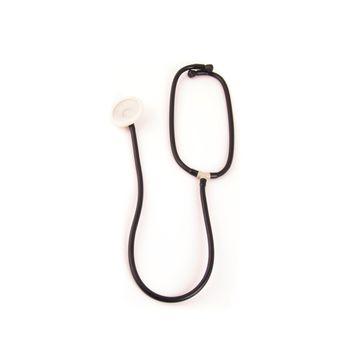 old stethoscope isolated on white
