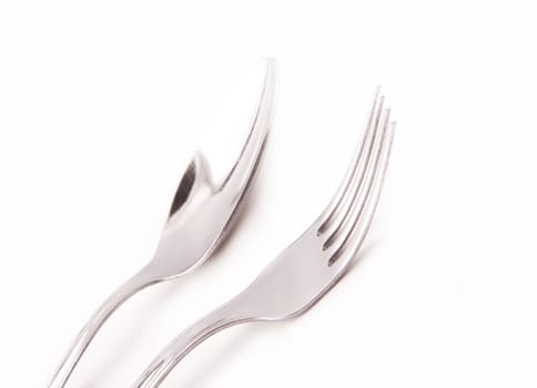 fork, spoon isolated