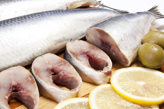 Fish with lemon and olive