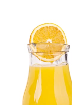 orange juice over white
