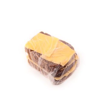 Bread and cheese isolated