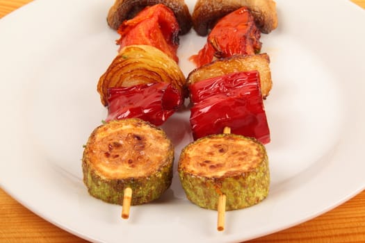 Grilled vegetable close up