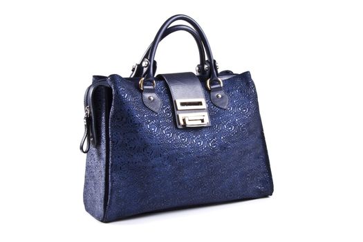 Blue women bag isolated