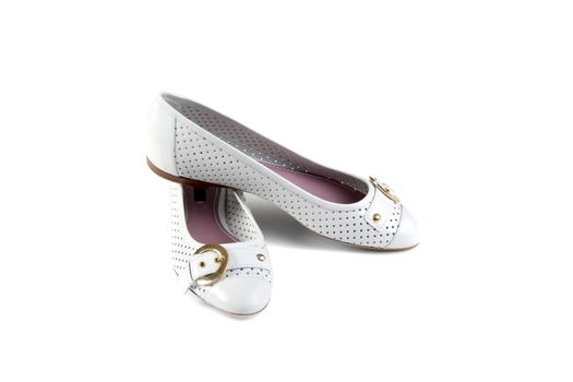 women shoes on white background