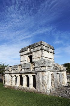 temple of frescoes in december, tulum, mexico 