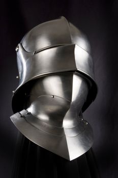 Armour of the medieval knight. Metal protection of the soldier against the weapon of the opponent