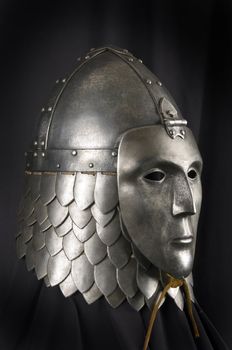 Armour of the medieval knight. Metal protection of the soldier against the weapon of the opponent