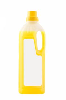 Bottle dishwashing liquid isolated on a white