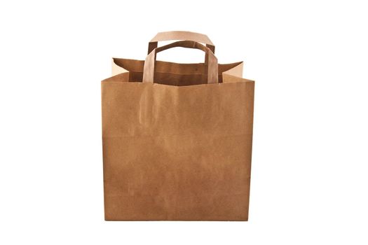 Paper bag on white