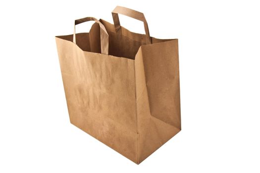 Paper bag on white