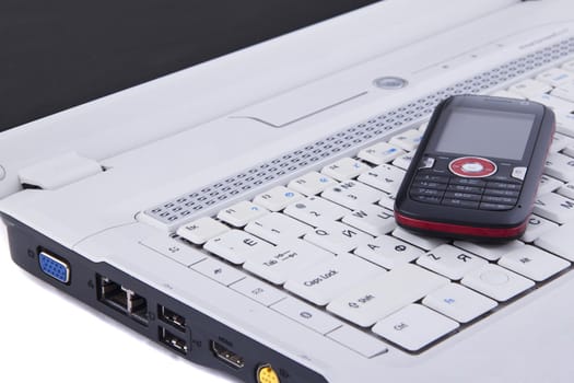keyboard and mobile phone background